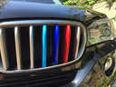 路达威宝马新3系5系1系X1X3x4X5x67系改装中网三色装饰条320LI525li专用 14-17款X5/15款X6(三色条)3片装 实拍图