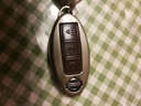 安美盛 日产途达劲客逍客奇骏天籁轩逸蓝鸟楼兰阳光骐达骊威专用汽车钥匙包 遥控器锌合金钥匙壳钥匙扣皮套 智能三键(喇叭按键)-棕色款 汽车用品装饰配件 实拍图
