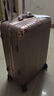 纯奢高颜值铝框拉杆箱行李箱旅行箱登机箱双隔板万向轮男女学生箱子 TSA密码锁·抗压铝框·玫瑰金 24英寸 【托运箱5-10天】 实拍图