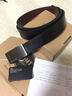 FONT皮带男士平滑扣牛皮腰带男款时尚休闲扣头青年裤带 枪色扣 125cm(3尺5以下) 实拍图