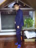 ELPA儿童西服套装男童小西装外套中大童花童礼服男孩格子钢琴演出服装 中蓝橘格2件套：外套+裤子 160码 身高150-160cm 重92-100 实拍图