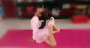 艾舞戈儿童舞蹈服女童夏季练功服宝宝芭蕾舞连体服中国舞服考级跳舞衣 粉色-长袖 110码（高101-105cm重25-30斤） 实拍图