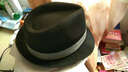 Mr DUCK英伦绅士帽卷边礼帽中老年爵士帽 高端帽子男夏季防晒草帽大头围 MS13014-黑色 (可调节帽围） S (适合52-55cm头围，小头围拍) 实拍图