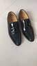 老人头皮鞋男秋冬季新款亮皮男士商务正装鞋尖头真皮透气婚鞋男鞋 套脚平跟款-黑色 37 实拍图