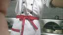 澈叮 厨师围裙半身男士酒店餐厅厨房厨师工作服围裙定制长款服务员围 白色红边 长68cm  宽68cm 实拍图