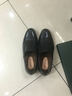 金猴（JINHOU）皮鞋男三接头镂空皮凉鞋套脚一脚蹬商务正装鞋办公室特大码男皮鞋 黑色 加绒款 偏大一码 44 实拍图