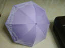 天堂伞内层银胶防晒太阳伞遮阳伞三折折叠晴雨两用伞336T银丝印 紫色（银胶款336银丝印） 8骨 实拍图