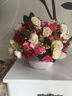 LmDec.玫瑰整体花艺插花套装仿真花摆件 干花假花绢花客厅装饰花摆设 欧式小丽花带花盆 实拍图
