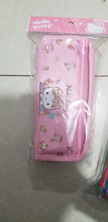 笔袋看起来比图片大多了，夹层比较多，小学生比较爱粉色，料子质量看着一般，这个换的也比较快，图案还是挺喜欢的，价格比较优惠，长度适用于一般的铅笔，圆珠笔，三角板乘不下，不过放铅笔，拉链链头看着不错，应该比较耐用