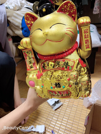 商品招财猫非常满意、颜色和款式都满意、值得购买。