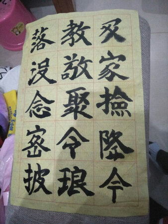 嗯，毛笔还行，毛笔上的毛够好