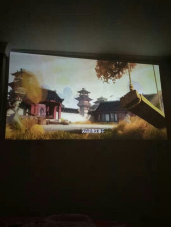 投影仪非常小巧可爱，投影亮度不错，清晰度可以，操作特别方便，音效很好，不用捧着手机追剧了