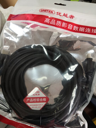 线已收到，包装很严实，排列整齐，线缆比较粗，测试过，信号稳定流畅！