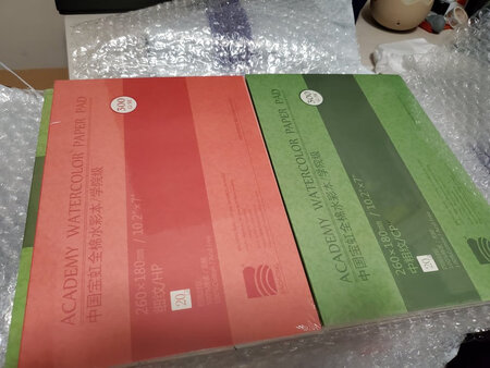 做工质感：包装很严实，里三层外三层的泡泡，就是买了3本为啥一个赠品都没啊，我看之前的用户都有送柳叶刀的，，，小失望，，另外宝虹用起来比家里之前买的康颂一些，上色后扩散的肌理很漂亮，附图如下，希望店家下次能送点东西补偿一下受伤的心灵，为啥别人有我没有?
