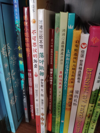 在书店看过了，孩子就是喜欢说让给买一本，于是j～u就有了这一本。日本的。。感觉脑洞大开。画风一般。都是食物。饿的时候不能看
