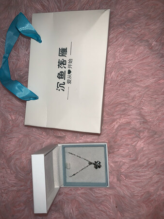 项链收到打开看了，好喜欢呀，跟我在商场买的一摸一样，亮闪闪的，款式好看大气，吊坠也非常漂亮，我非常喜欢，下次还会光顾，祝老板生意兴隆！