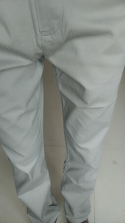 裤子收到喽，水洗不掉色不变形，老公说穿着很舒服，物流也很快的