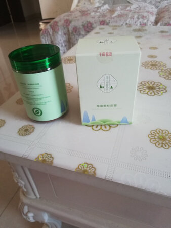 半亩花田海藻收到好长时间了，一直都用海藻面膜，植物的非常安全，用完皮服很白也很保湿效果非常好，小颗粒的，很好的产品物流很快，用完在来。