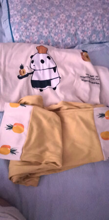 收到衣服有点大，本来联系客服准备给我退换的，孕期试不出来效果，只试了下裤子可以穿，买来就是生了以后穿的，所以决定不换了，衣服很柔软，服务态度也好，给好评