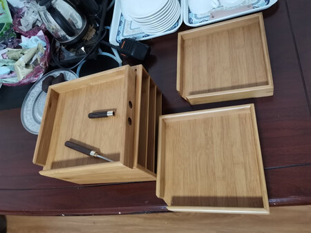 货已收到，普洱茶盒外观手工都很好，摆放茶饼，茶具空间够用，很满意，赞，赞，赞