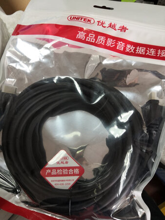 线已收到，包装很严实，排列整齐，线缆比较粗，测试过，信号稳定流畅
