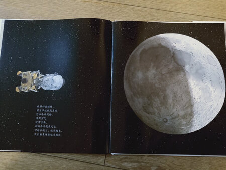 无论技术层面还是艺术层面都太棒的一本书！
终于让我清楚明白土星五号、阿波罗11号以及哥伦比亚号、鹰舱之间的区别
小龄先听故事看画面，感受宇宙，做启蒙太合适了
大龄就可以学习了解原理
讲述火箭原理细致谨慎，描绘宇宙浩瀚又如此震撼，满分！