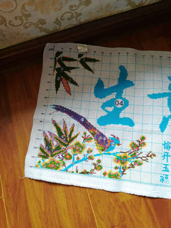 有点失望拿到手一看太小了，本来想送人的可是根本拿不出手，申请退款也没有人理会，想着算了吧，就绣了但是绣线也不好用