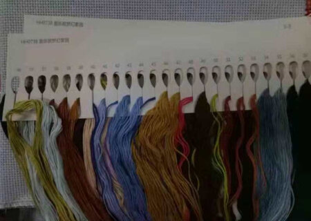 十字绣图案漂亮好看，线的质量也不错，图案设计的很#真。