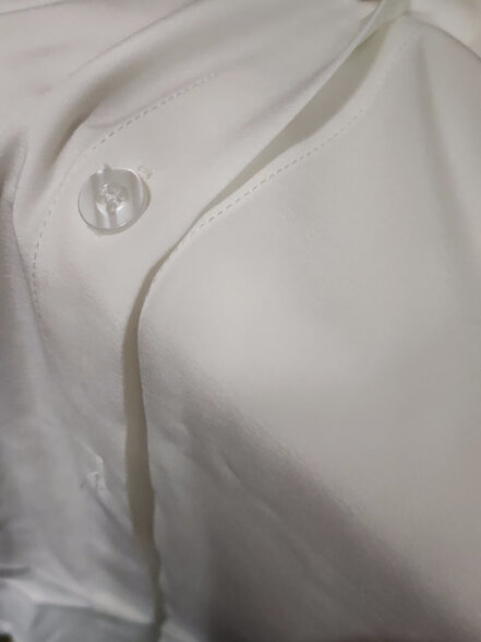 Halo Queen长袖衬衫女宽松中长款学生上衣外套白色休闲衬衣女 H131C288 晒单实拍图