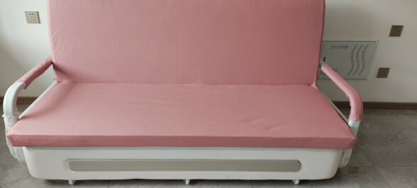 三世桃源 客厅高档沙发床坐卧两用折叠小户型多功能单人可拆洗布艺沙发床 粉红色（全套水洗） 宽1.88米椰棕垫+储物 晒单实拍图