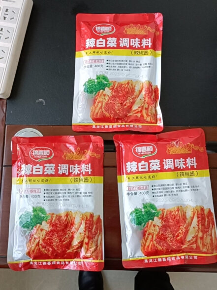 锦喜顺 辣白菜酱料400克辣椒酱延边朝鲜族传统拌辣白菜调料泡菜腌制调料 3袋 晒单实拍图