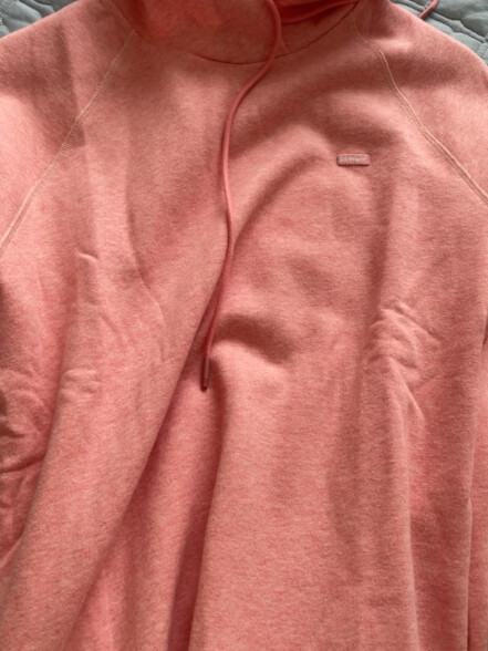 MM麦檬春秋新款时尚粉丝常规款连帽卫衣女薄款599A107191 粉色 S 晒单实拍图