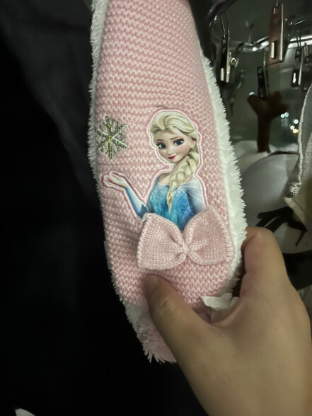 迪士尼冰雪奇缘儿童帽子围巾套装冬季保暖加绒迪士尼宝宝帽子围脖两件套 FZ360-2粉色 适合3-8岁  晒单实拍图