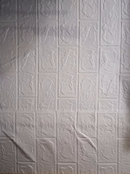 米迪（MIDI） 3D立体墙纸自粘电视背景墙客厅卧室儿童装饰贴纸撞防潮砖纹墙贴 珍珠白10片装普通款款 宽70cm*高77cm 晒单实拍图