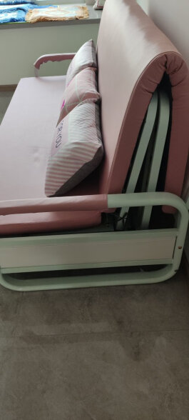 三世桃源 客厅高档沙发床坐卧两用折叠小户型多功能单人可拆洗布艺沙发床 粉红色（全套水洗） 宽1.88米椰棕垫+储物 晒单实拍图