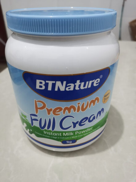 BTNature蓝胖子奶粉成人高钙高蛋白无蔗糖学生中老年全脂牛奶粉1kg 澳洲 晒单实拍图