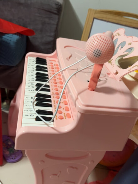 奥智嘉电子琴儿童钢琴玩具女孩生日礼物3-6-10岁早教音乐乐器生日礼物粉 晒单实拍图
