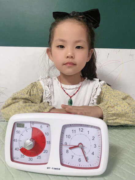 QITE-TIMER 可视化计时器闹钟小学生两用儿童学习静音时间管理定时器倒计时 闹钟计时器两用白色双盘[送电池] 晒单实拍图