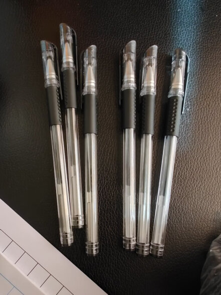 金值50支黑色中性笔0.5mm子弹头全针管水性签字笔 办公商务学生用水笔 考试专用碳素大容量笔芯 晒单实拍图