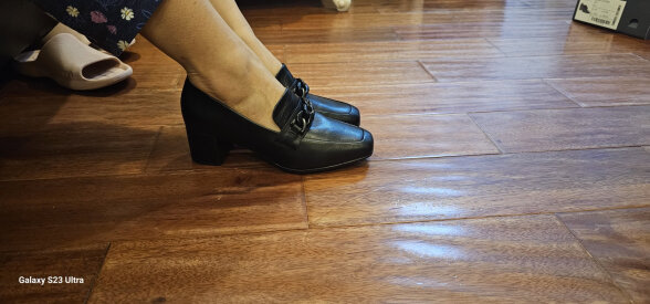 爱步（ECCO）皮鞋女 2023新款单鞋简约浅口方头高跟单鞋女 型塑系列290913 黑色29091301001 36 晒单实拍图