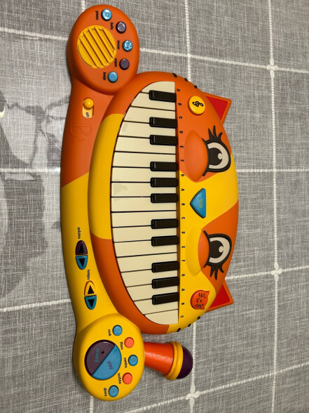 比乐B.早教音乐玩具男孩女孩可录音大嘴猫琴电子琴带麦克风生日礼物 晒单实拍图