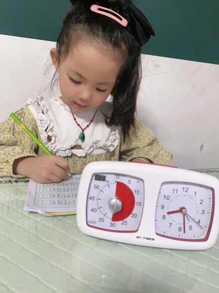 QITE-TIMER 可视化计时器闹钟小学生两用儿童学习静音时间管理定时器倒计时 闹钟计时器两用白色双盘[送电池] 晒单实拍图