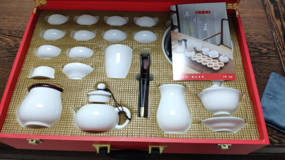 苏氏陶瓷（SUSHI CERAMICS）羊脂玉白瓷功夫茶具套装德化中国白三才盖碗泡茶壶茶洗大套礼盒装 晒单实拍图