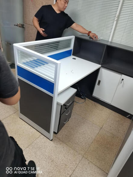 中伟（ZHONGWEI）职员办公桌椅组合简约现代屏风隔断电脑桌子卡座单人工作位可定制 晒单实拍图
