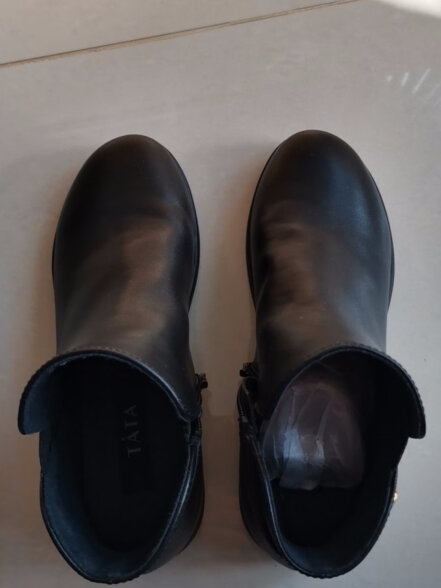 他她商场同款气质法式小踝靴短靴女切尔西靴冬新款7BJ42DD2 黑色（单里） 36 晒单实拍图