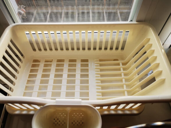 京东京造日式沥水碗碟架 厨房果蔬沥水篮塑料砧板筷子筒刀架 大容量白色 晒单实拍图