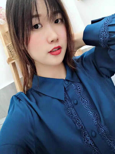 歌珀莱品牌女装重磅真丝衬衫女长袖2020秋装新款知性端庄缎面桑蚕丝洋气蕾丝拼接上衣 蓝色 S 晒单实拍图