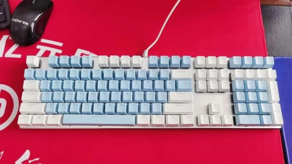 达尔优（dareu）EK815机械合金版机械键盘 有线键盘 游戏键盘 108键电竞键盘 女生 电脑键盘 白色蓝色 黑轴 晒单实拍图
