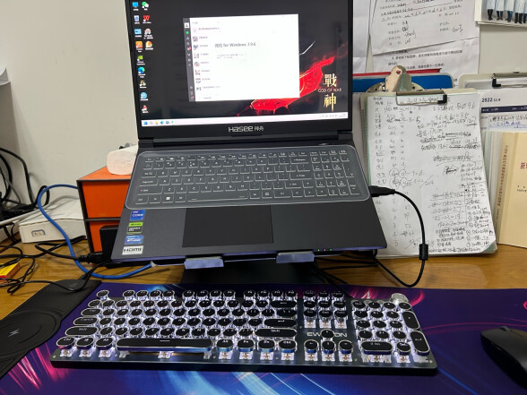 前行者（EWEADN）TK100朋克机械键盘电竞游戏有线台式电脑笔记本外接办公打字复古外设吃鸡 黑色白光黑轴 晒单实拍图