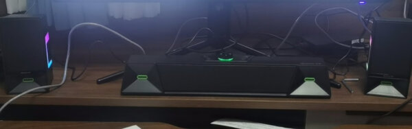 纽曼（Newmine）V6 电脑音响音箱台式机笔记本蓝牙5.3 带麦克风家用 炫彩RGB桌面游戏电竞立体声音响 黑色 实拍图
